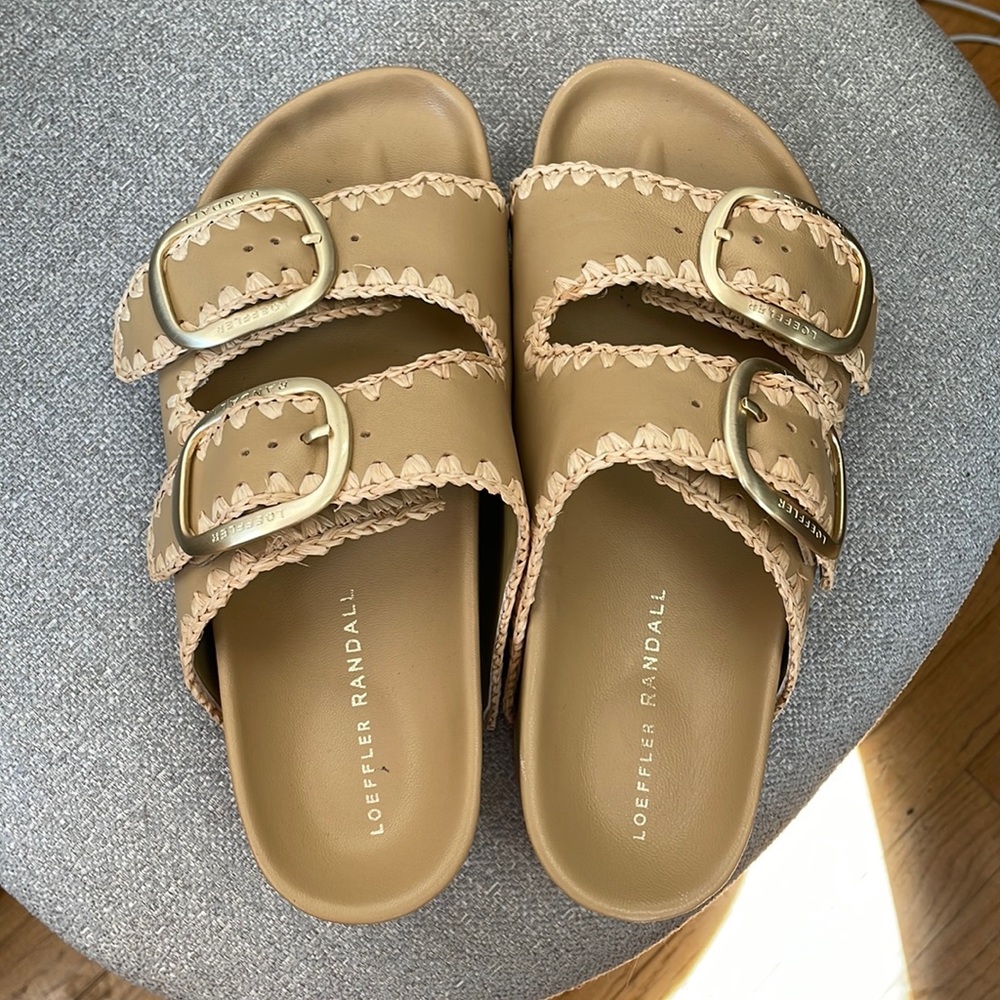 Platform beige Sandles